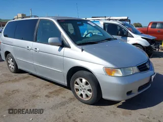 2003 Honda Odyssey EX-L with VIN 5FNRL18903B075004, listed as a IAAI auction lot 41954985 with 225,907 mi miles and . Bid and sale history available at DreamBid. Image 1.