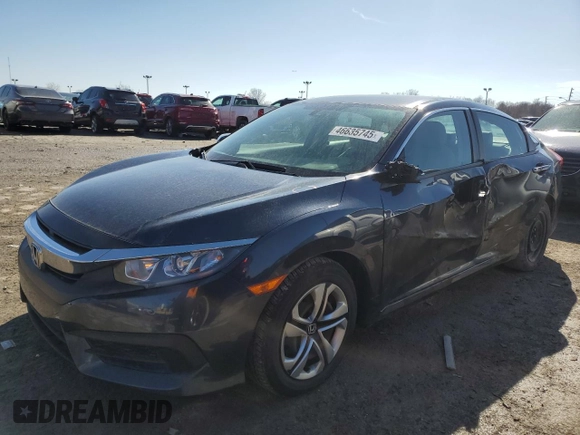 2017 Honda Civic LX z VIN 19XFC2F52HE054287, wystawiony jako Copart lot #46635745 z przebiegiem 67 424 mil mil oraz Nie do naprawy • Non repairable. Historia ofert i sprzedaży dostępna na DreamBid. Obrazek 1.