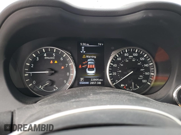 2023 Infiniti Q50 Luxe with VIN JN1EV7BP7PM512581, listed as a Copart auction lot 47835075 with 22,864 mi miles and Salvage Title. Bid and sale history available at DreamBid. Image 9.