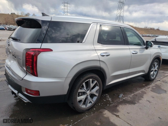 2022 Hyundai Palisade SEL with VIN KM8R4DHE8NU404713, listed as a Copart auction lot 50819965 with 56,593 mi miles and Salvage Title. Bid and sale history available at carsss.com. Image 3.