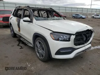 2021 Mercedes-Benz GLS with VIN 4JGFF5KE2MA446015, listed as a Copart auction lot 63478542 with 0 mi miles and Salvage Title. Bid and sale history available at carsss.com. Image 1.