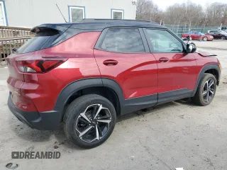 2021 Chevrolet TrailBlazer RS with VIN KL79MUSL8MB056608, listed as a Copart auction lot 47604514 with 43,681 mi miles and . Bid and sale history available at DreamBid. Image 3.
