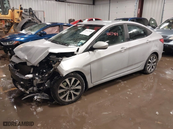 2017 Hyundai Accent SE with VIN KMHCT4AE7HU347198, listed as a IAAI auction lot 41617464 with 61,403 mi miles. Bid and sale history available at carsss.com. Image 2.