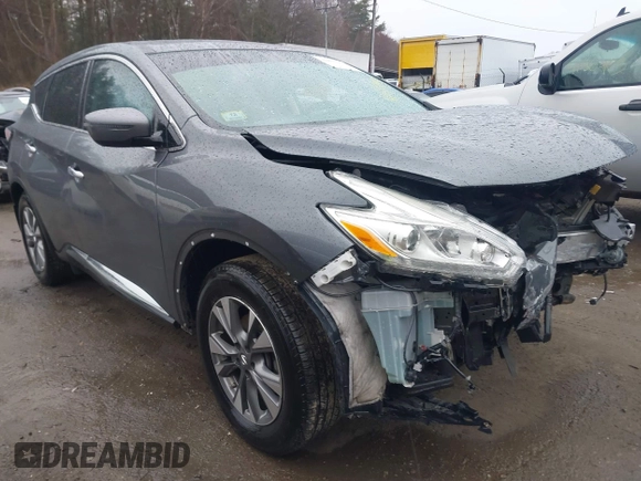 2017 Nissan Murano SL with VIN 5N1AZ2MH0HN186722, listed as a IAAI auction lot 41857991 with 52,845 mi miles and . Bid and sale history available at DreamBid. Image 1.
