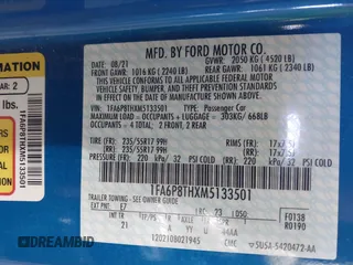 2021 Ford Mustang EcoBoost с VIN 1FA6P8THXM5133501, выставлен на аукционе IAAI как лот 41562858 с пробегом 23 398 миль миль и . История ставок и продаж доступна на DreamBid. Изображение 9.