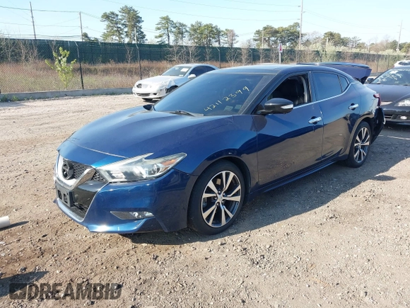 2017 Nissan Maxima S with VIN 1N4AA6AP8HC385405, listed as a IAAI auction lot 42112399 with 99,286 mi miles and . Bid and sale history available at DreamBid. Image 2.