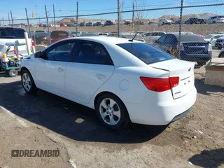 2010 Kia Forte EX with VIN KNAFU4A21A5056097, listed as a IAAI auction lot 41723648 with 40,588 mi miles. Bid and sale history available at carsss.com. Image 3.