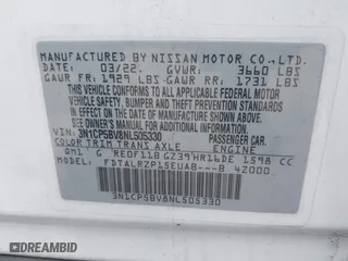 2022 Nissan Kicks S with VIN 3N1CP5BV8NL505330, listed as a IAAI auction lot 41907514 with 30,604 mi miles. Bid and sale history available at carsss.com. Image 9.