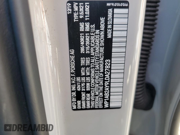 2020 Porsche Cayenne S z VIN WP1AB2AY9LDA27823, wystawiony jako Copart lot #63146843 z przebiegiem 19 328 mil mil oraz . Historia ofert i sprzedaży dostępna na DreamBid. Obrazek 13.