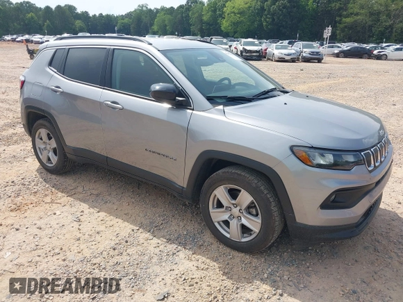 2022 Jeep Compass Latitude with VIN 3C4NJCBB7NT238456, listed as a IAAI auction lot 42489263 with 53,152 mi miles and . Bid and sale history available at DreamBid. Image 1.