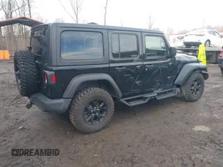 2022 Jeep Wrangler Unlimited Sport S with VIN 1C4HJXDG1NW141244, listed as a IAAI auction lot 41532388 with 27,829 mi miles. Bid and sale history available at carsss.com. Image 4.