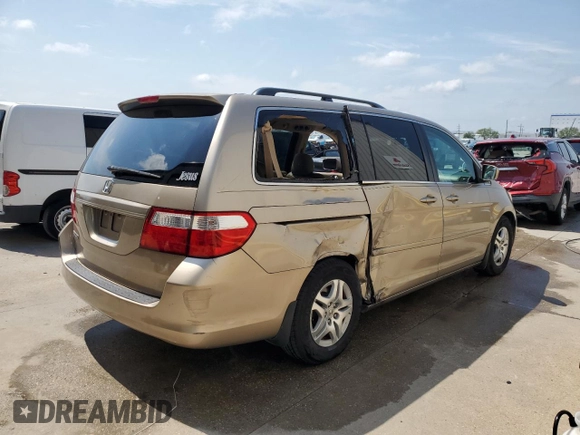 2007 Honda Odyssey EX-L with VIN 5FNRL387X7B430079, listed as a Copart auction lot 52916175 with 181,959 mi miles and Salvage Title. Bid and sale history available at carsss.com. Image 3.