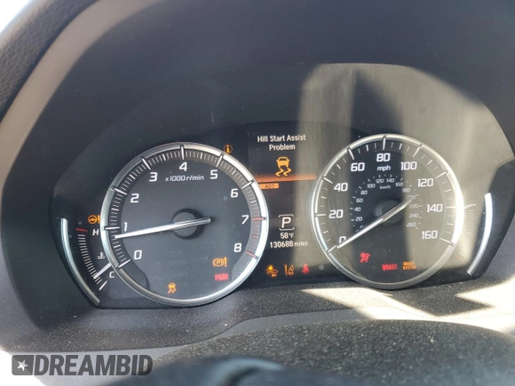 2017 Acura MDX Technology with VIN 5FRYD4H59HB021228, listed as a Copart auction lot 49586175 with 130,688 mi miles and Salvage Title. Bid and sale history available at DreamBid. Image 9.