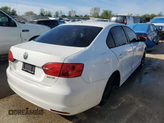 2012 Volkswagen Jetta Sedan SE w/Convenience & Sunroof with VIN 3VWDX7AJXCM335794, listed as a Copart auction lot 47630183 with 0 mi miles and Salvage Title. Bid and sale history available at carsss.com. Image 3.