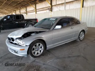 2002 BMW 3 Series 325Ci with VIN WBABN33452JW52200, listed as a Copart auction lot 76210184 with 377,385 mi miles and Non Repairable. Bid and sale history available at carsss.com. Image 1.