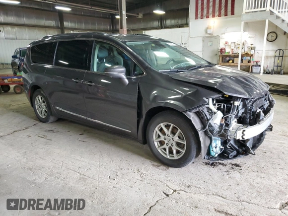 2021 Chrysler Pacifica Touring L with VIN 2C4RC1BGXMR588001, listed as a Copart auction lot 54562505 with 128,350 mi miles and Salvage title. Bid and sale history available at DreamBid. Image 4.