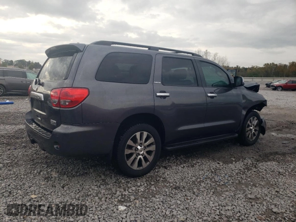 2014 Toyota Sequoia Limited with VIN 5TDKY5G17ES053960, listed as a Copart auction lot 80190134 with 290,202 mi miles and Salvage Title. Bid and sale history available at carsss.com. Image 3.