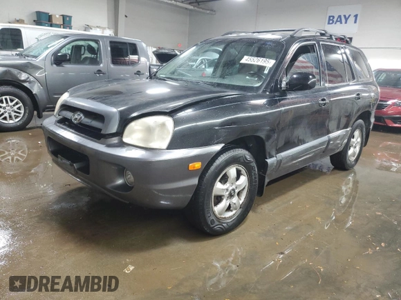 2005 Hyundai Santa Fe GLS with VIN KM8SC13E75U943561, listed as a Copart auction lot 45526195 with 98,640 mi miles and Salvage Title. Bid and sale history available at carsss.com. Image 1.