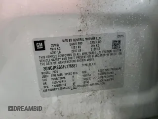 2015 Chevrolet Trax LT with VIN 3GNCJRSB3FL176881, listed as a Copart auction lot 49375095 with 59,060 mi miles and Salvage Title. Bid and sale history available at carsss.com. Image 12.