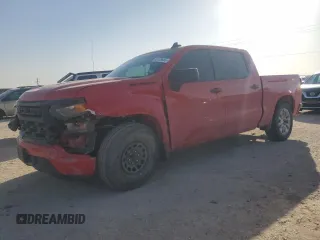 2022 Chevrolet Silverado 1500 Custom with VIN 3GCPABEKXNG597100, listed as a Copart auction lot 43146645 with 28,763 mi miles and Salvage Title. Bid and sale history available at DreamBid. Image 1.