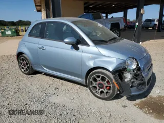 2014 FIAT 500 Sport with VIN 3C3CFFBR0ET301019, listed as a Copart auction lot 76070454 with 43,212 mi miles and Salvage Title. Bid and sale history available at carsss.com. Image 4.