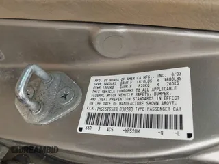 2003 Honda Civic LX z VIN 1HGES16583L030280, wystawiony jako IAAI lot #42515533 z przebiegiem Nie podano mil oraz . Historia ofert i sprzedaży dostępna na DreamBid. Obrazek 9.