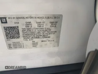 2020 Chevrolet Trax LS z VIN 3GNCJKSB2LL126640, wystawiony jako IAAI lot #42547540 z przebiegiem 86 058 mil mil oraz . Historia ofert i sprzedaży dostępna na DreamBid. Obrazek 9.