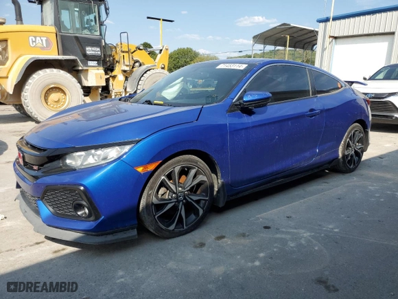 2019 Honda Civic Si Coupe with VIN 2HGFC3A56KH753867, listed as a Copart auction lot 71453114 with 63,996 mi miles and Salvage Title. Bid and sale history available at carsss.com. Image 1.