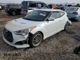 2014 Hyundai Veloster Turbo with VIN KMHTC6AE5EU192450, listed as a Copart auction lot 46079985 with 248,843 mi miles and Salvage Title. Bid and sale history available at carsss.com. Image 1.
