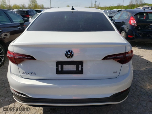 2023 Volkswagen Jetta SE with VIN 3VW7M7BU5PM010362, listed as a Copart auction lot 49965144 with 12,409 mi miles and Salvage Title. Bid and sale history available at carsss.com. Image 6.