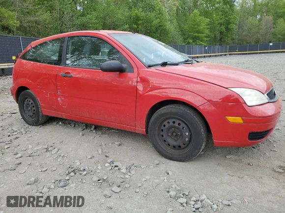 2007 Ford Focus S with VIN 1FAFP31N57W242751, listed as a Copart auction lot 54691345 with 137,224 mi miles and Salvage title. Bid and sale history available at DreamBid. Image 4.