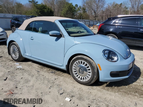 2015 Volkswagen Beetle 1.8T w/Tech with VIN 3VW517AT6FM814726, listed as a Copart auction lot 51413895 with 59,007 mi miles and Salvage Title. Bid and sale history available at DreamBid. Image 4.