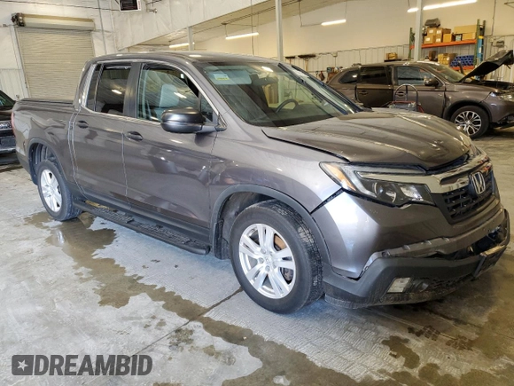 2017 Honda Ridgeline Sport+ with VIN 5FPYK3F25HB020157, listed as a Copart auction lot 62360275 with Not provided miles and Salvage title. Bid and sale history available at DreamBid. Image 4.