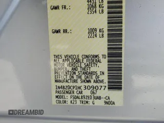 2017 Nissan LEAF SV z VIN 1N4BZ0CP1HC309077, wystawiony jako Copart lot #49010165 z przebiegiem 44 281 mil mil oraz Szkoda całkowita • Salvage title. Historia ofert i sprzedaży dostępna na DreamBid. Obrazek 13.