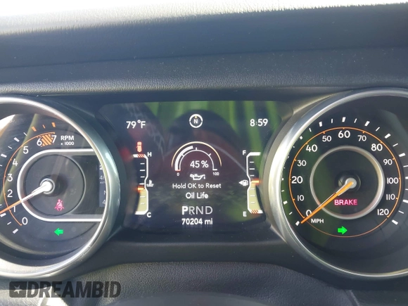 2018 Jeep Wrangler Unlimited Sahara z VIN 1C4HJXEN3JW306282, wystawiony jako IAAI lot #42302821 z przebiegiem 70 204 mil mil oraz . Historia ofert i sprzedaży dostępna na DreamBid. Obrazek 7.