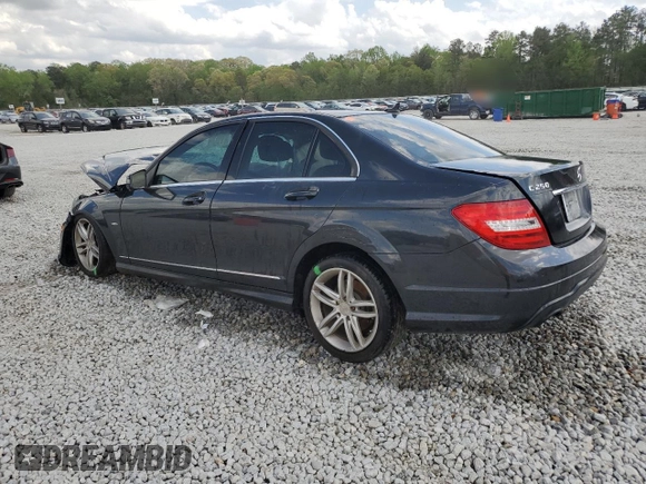 2012 Mercedes-Benz C 250 Sport with VIN WDDGF4HB1CA602310, listed as a Copart auction lot 51802745 with Not Provided miles and Non Repairable. Bid and sale history available at DreamBid. Image 2.