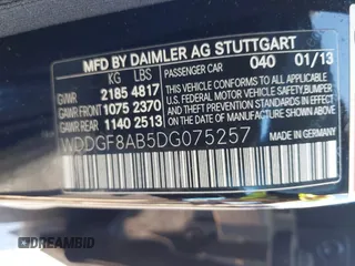 2013 Mercedes-Benz C 300 Sport with VIN WDDGF8AB5DG075257, listed as a IAAI auction lot 42197745 with 19,571 mi miles and . Bid and sale history available at carsss.com. Image 9.
