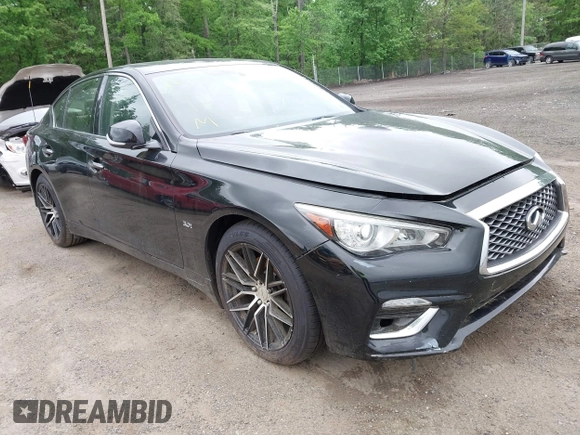 2018 Infiniti Q50 3.0t LUXE with VIN JN1EV7AR3JM438408, listed as a IAAI auction lot 42196488 with 134,519 mi miles. Bid and sale history available at carsss.com. Image 1.