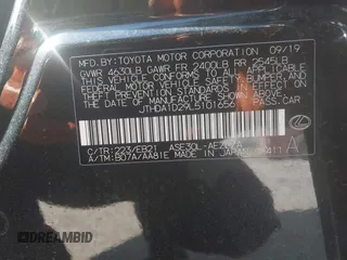 2020 Lexus IS with VIN JTHDA1D29L5101656, listed as a IAAI auction lot 41580146 with 39,772 mi miles. Bid and sale history available at carsss.com. Image 9.
