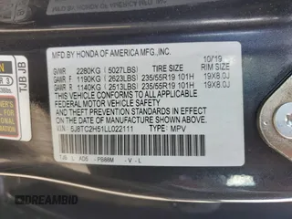 2020 Acura RDX w/Technology Pkg with VIN 5J8TC2H51LL022111, listed as a Copart auction lot 69511534 with 29,557 mi miles and Salvage Title. Bid and sale history available at carsss.com. Image 15.