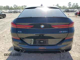 2023 BMW X6 M50i with VIN 5UXCY8C02P9N58629, listed as a Copart auction lot 66108284 with 17,871 mi miles and Salvage Title. Bid and sale history available at carsss.com. Image 6.
