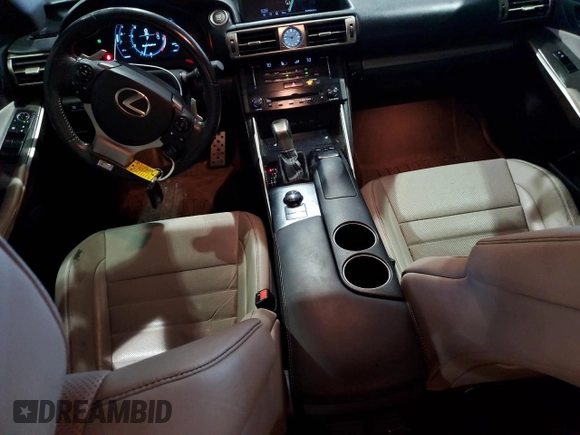 2014 Lexus IS 250 with VIN JTHCF1D29E5005543, listed as a Copart auction lot 64563095 with 88,284 mi miles and Salvage title. Bid and sale history available at DreamBid. Image 8.
