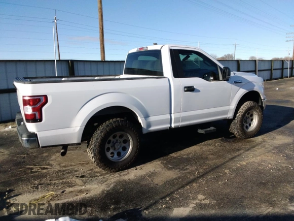 2018 Ford F-150 XL with VIN 1FTMF1E50JKD81901, listed as a Copart auction lot 43974875 with 59,973 mi miles and Salvage Title. Bid and sale history available at carsss.com. Image 3.