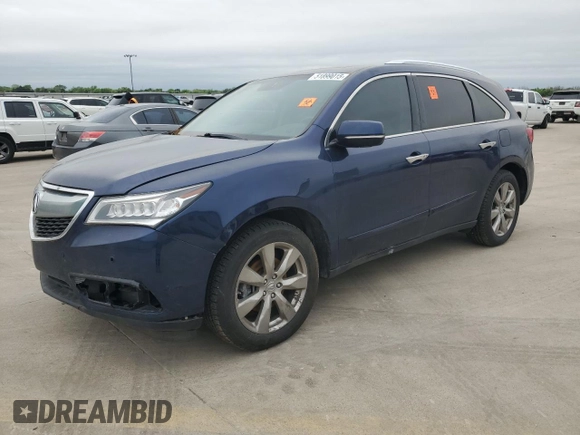 2015 Acura MDX Advance/Entertainment Pkg with VIN 5FRYD3H80FB014718, listed as a Copart auction lot 51899015 with 156,351 mi miles and Clean Title. Bid and sale history available at carsss.com. Image 1.
