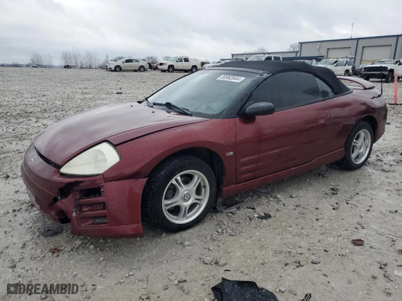 2003 Mitsubishi Eclipse GT with VIN 4A3AE55H53E102304, listed as a Copart auction lot 80962644 with 134,894 mi miles and Clean Title. Bid and sale history available at carsss.com. Image 1.