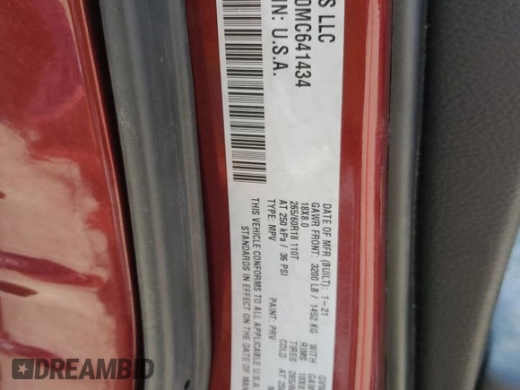 2021 Dodge Durango SXT with VIN 1C4RDHAG0MC641434, listed as a Copart auction lot 56573715 with 140,181 mi miles and Salvage title. Bid and sale history available at DreamBid. Image 13.