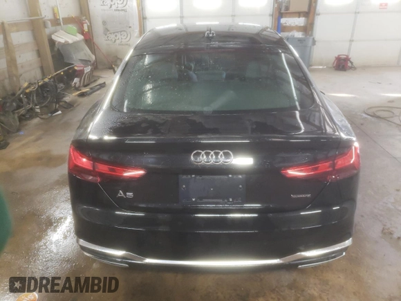 2022 Audi A5 Sportback S line Premium with VIN WAUDACF5XNA021536, listed as a Copart auction lot 82031654 with 52,676 mi miles and Salvage Title. Bid and sale history available at carsss.com. Image 6.