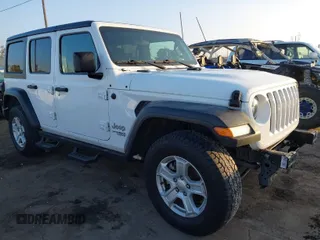2021 Jeep Wrangler Unlimited Sport S with VIN 1C4HJXDN2MW511629, listed as a IAAI auction lot 41349997 with 72,267 mi miles. Bid and sale history available at carsss.com. Image 1.