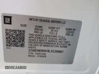 2020 Cadillac CT5 Luxury with VIN 1G6DM5RK9L0126887, listed as a Copart auction lot 48424215 with Not provided miles and Non repairable. Bid and sale history available at DreamBid. Image 12.