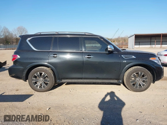 2019 Nissan Armada Platinum with VIN JN8AY2NE7K9758062, listed as a IAAI auction lot 41752480 with 122,252 mi miles. Bid and sale history available at carsss.com. Image 13.